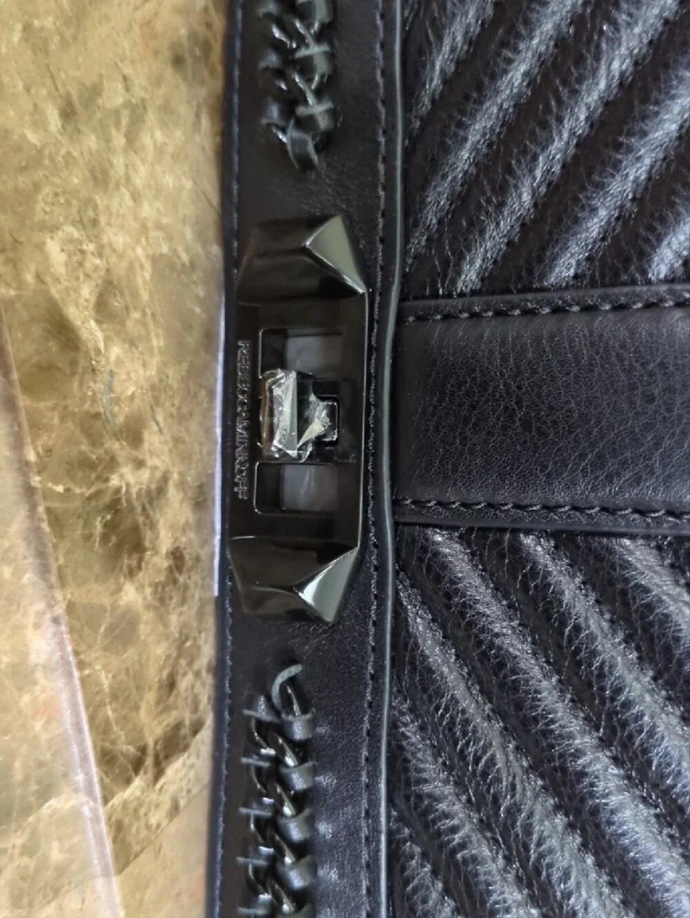 Rebecca Minkof Black Quilted Leather Crossbody Bag